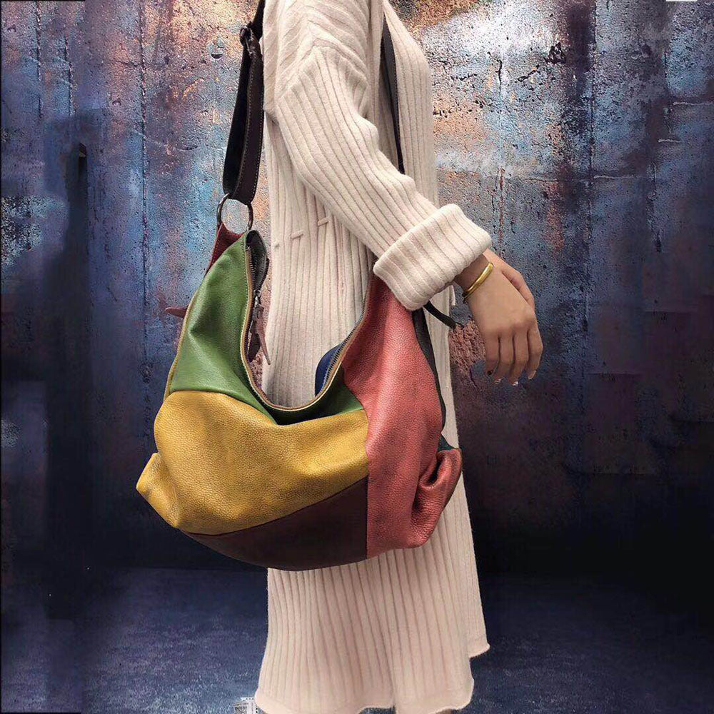 Trendy Women's Leather Large Fashion Genuine Women's Messenger Bag