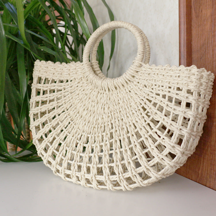 Women's Portable Straw Simple Fashion Shell Shape Women's Handbag
