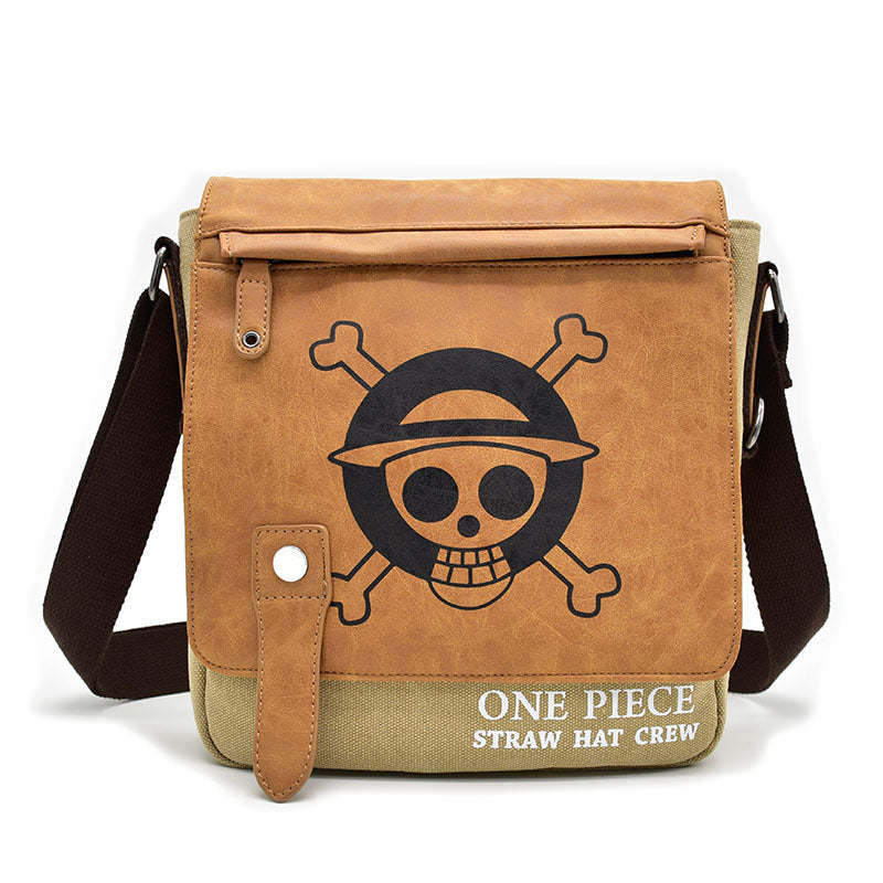No Anime Canvas One Piece Fire Shadow Attack Men's Messenger Bag
