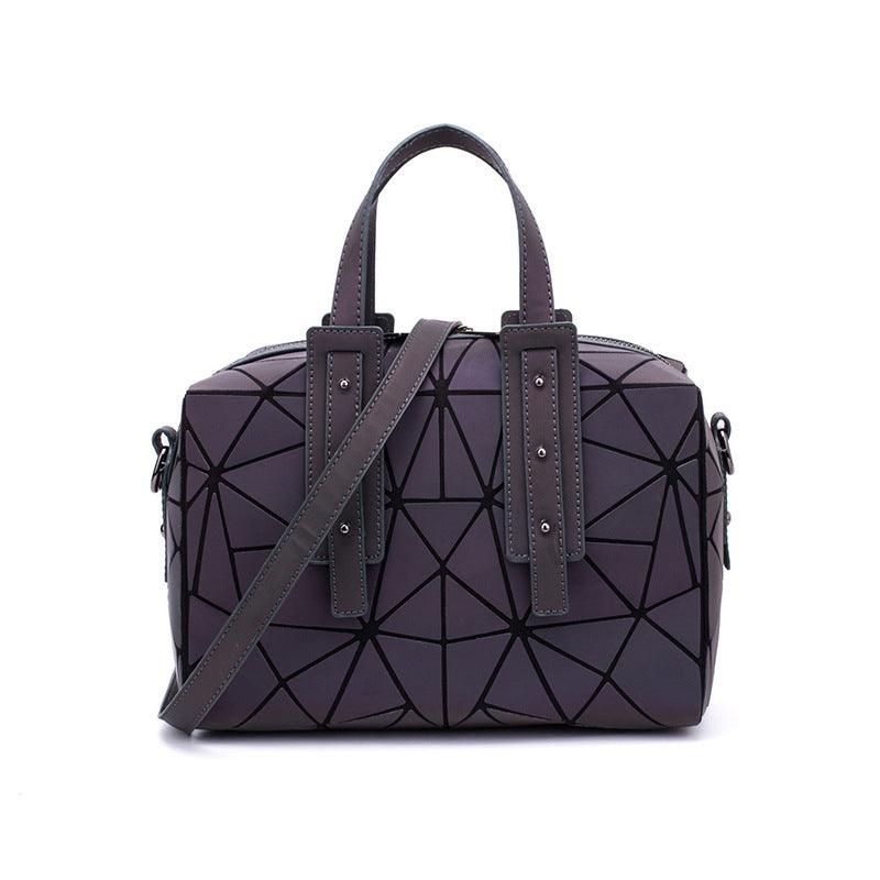 Women's Fashion Luminous Retro Minority Rhombus Single Women's Handbag