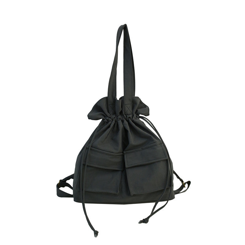 Women's Style Solid Color Large Capacity Canvas Bags