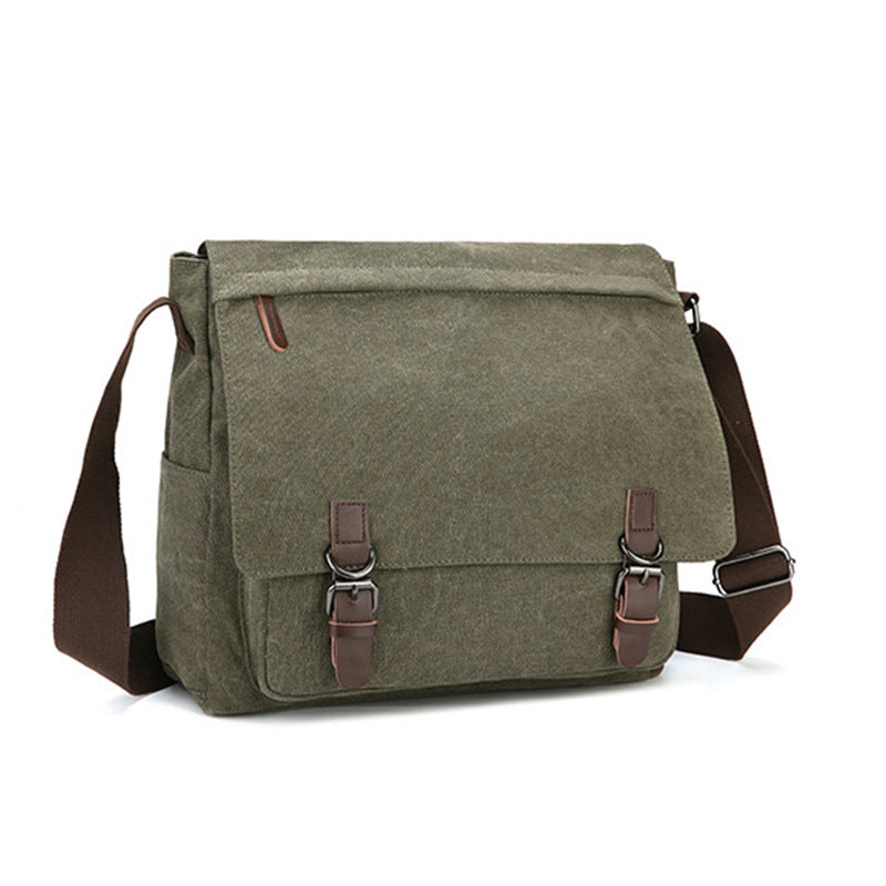 Men's Canvas Korean Style Trendy Male Computer Men's Messenger Bag