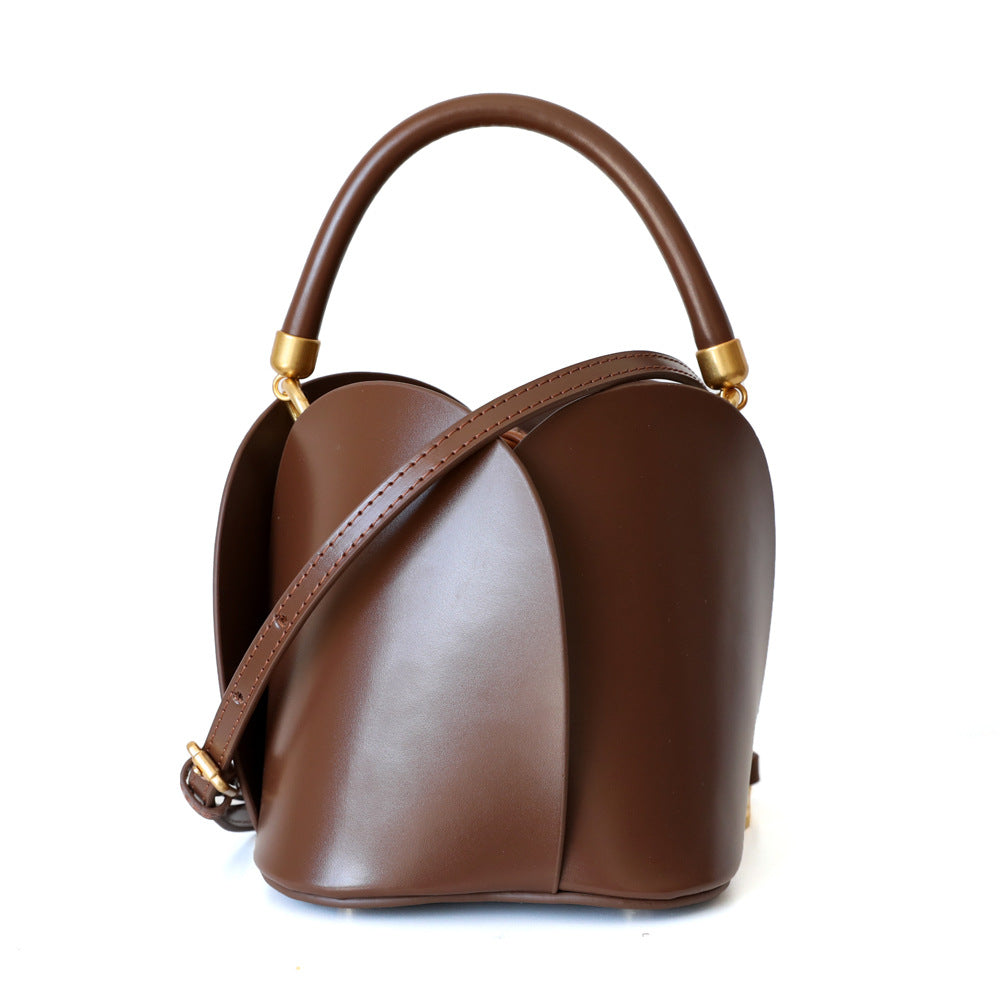Women's Flower Cattle Leather Design Retro Women's Shoulder Bag