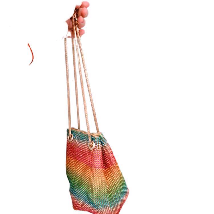 Beautiful Women's Colorful Beach Fashion Rhinestone Women's Shoulder Bag