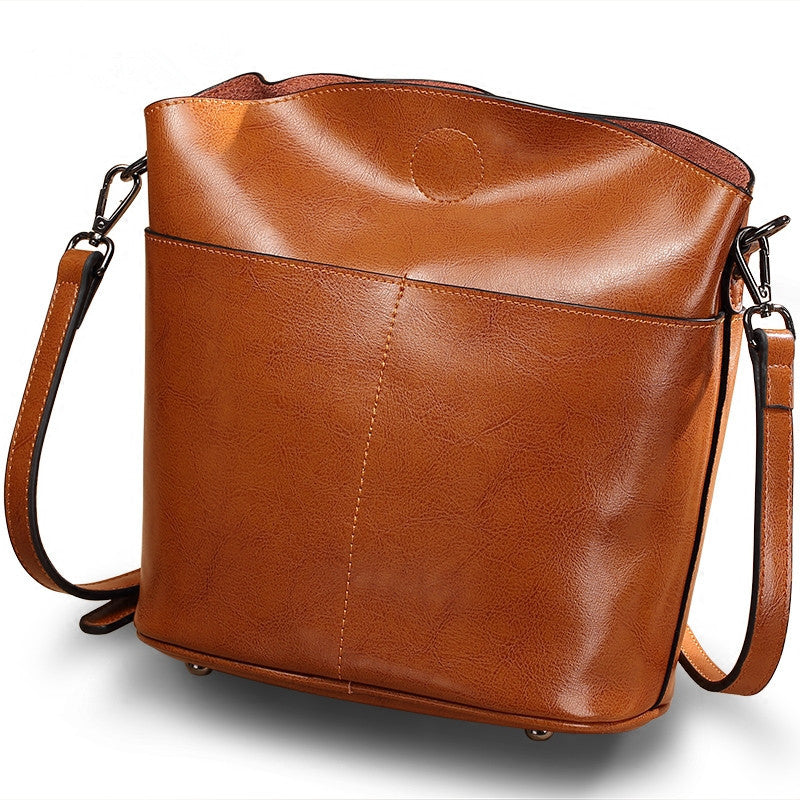 Unique Women's Fashion Cattlehide Leather Handmade Shoulder Bags