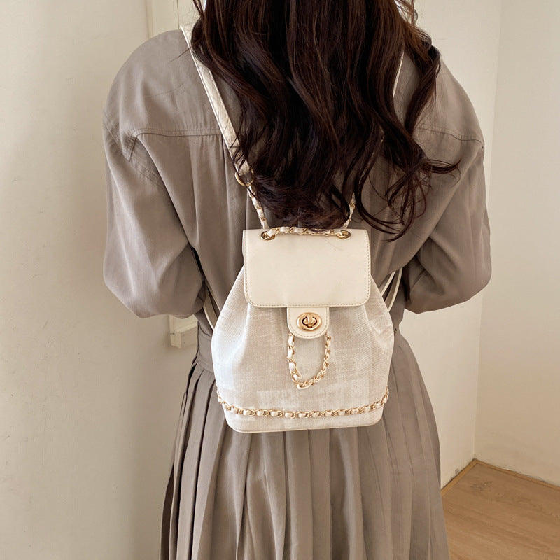 Women's High-grade Niche Chain Spring Fashion Daily Backpacks