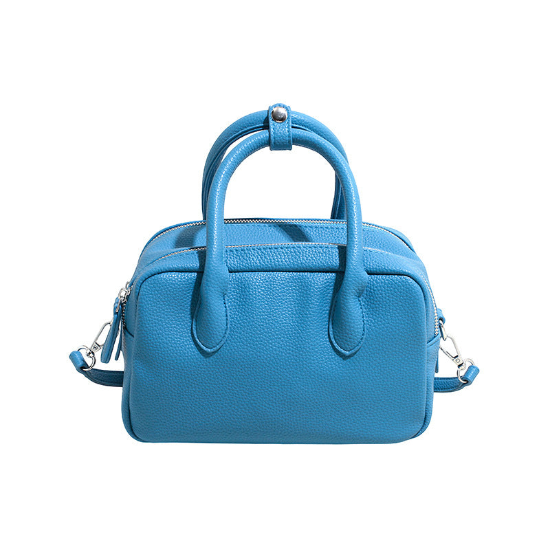 Women's Blue Underarm Fashionable Large Capacity Pillow Women's Shoulder Bag