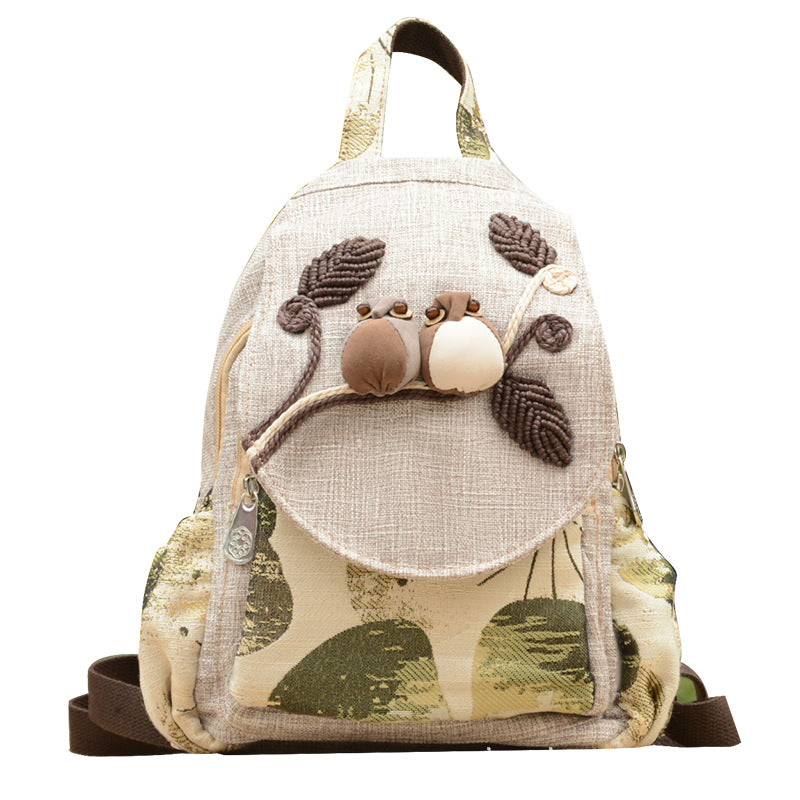 Style Vintage Lightweight Canvas Hand-woven Scenic Travel Bags