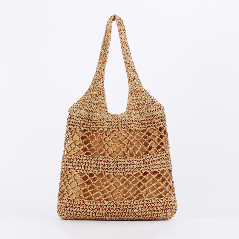 Women's Fashion Style Large Capacity Commuter Straw Shoulder Bags