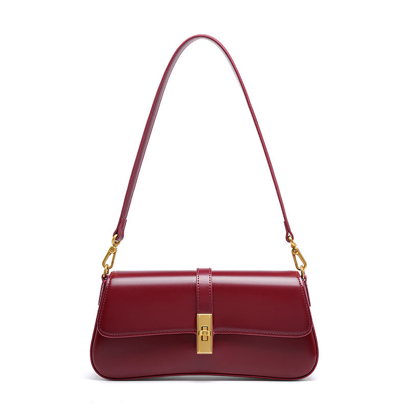 Women's Cowhide High Quality Niche Baguette High-grade Women's Messenger Bag