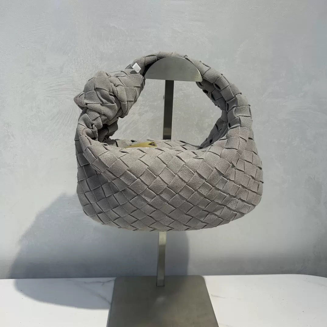 Women's Woven Fashionable Portable Dumpling Design Knotted Bags