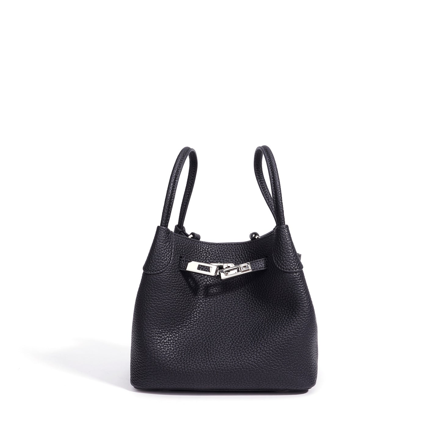 Women's Layer Cowhide High-grade Niche Mother Genuine Leather Black Vegetable Bags