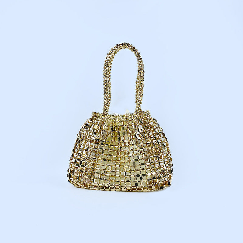 Women's Metal Retro Hollow Hand-woven Niche Design Sequined Bags