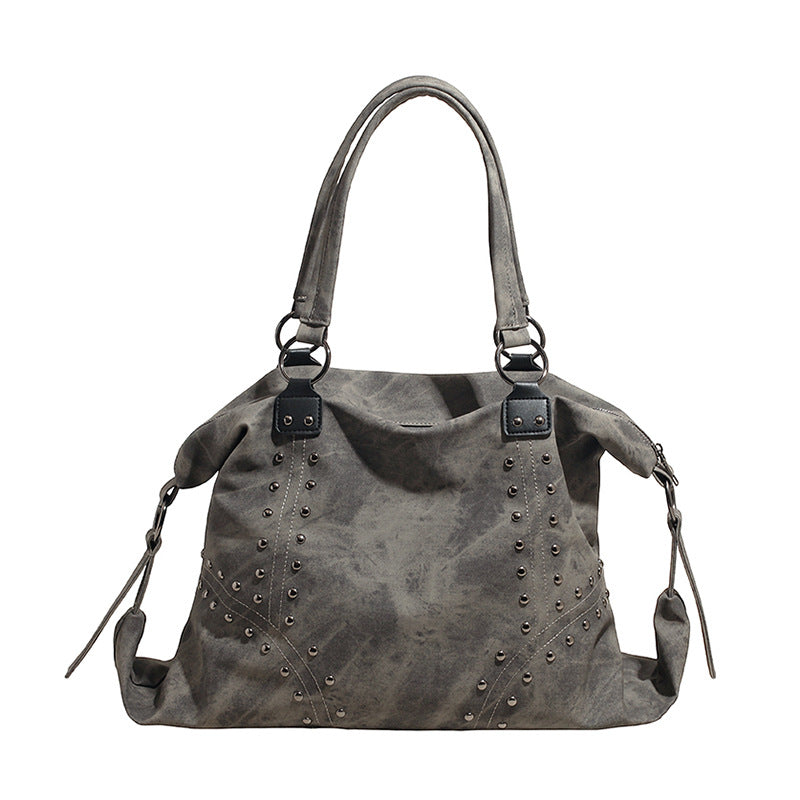 High Sense Personality Rivets Large Capacity Women's Shoulder Bag