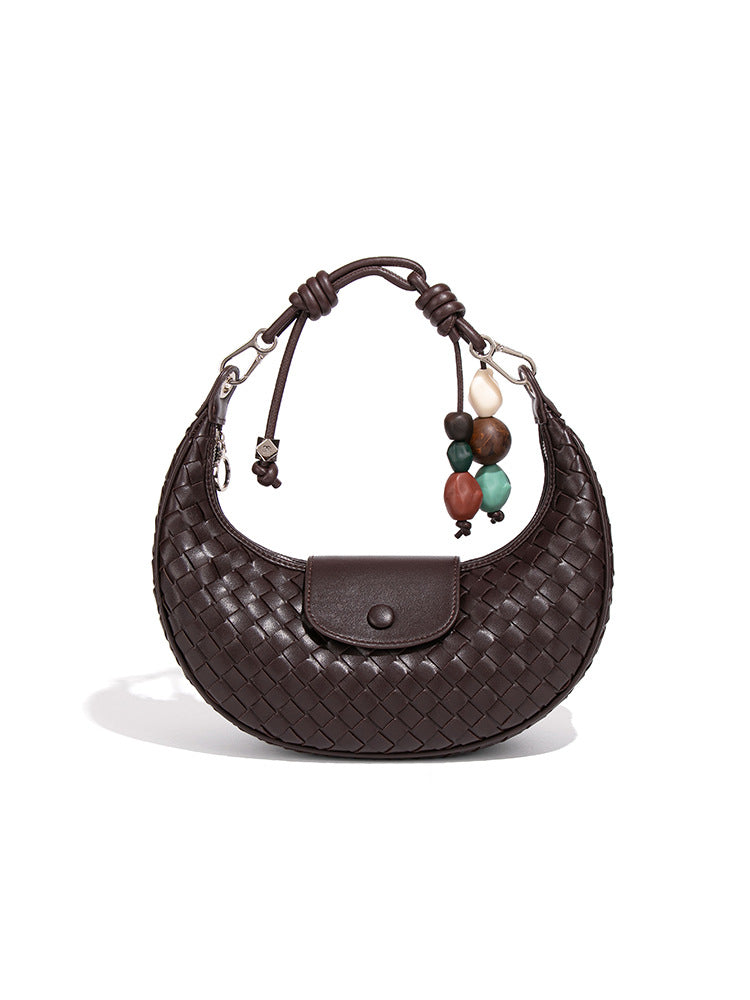 Women's Light Luxury High-grade Portable Fashionable Hand-woven Selenodont Underarm Women's Handbag