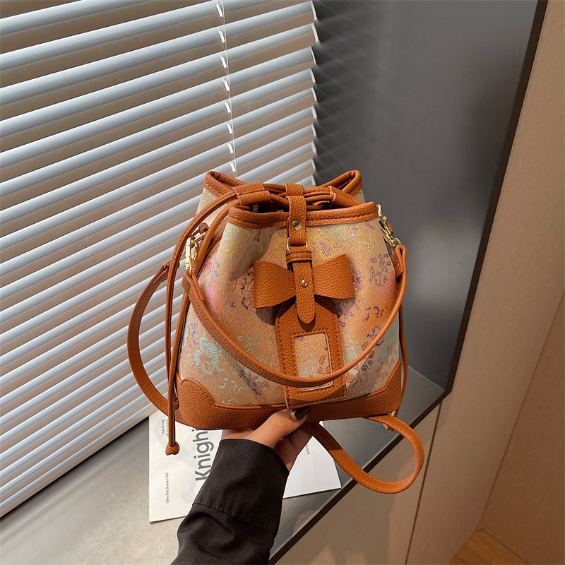 Women's Unique Super Popular Niche Printed Fashion Bucket Bags
