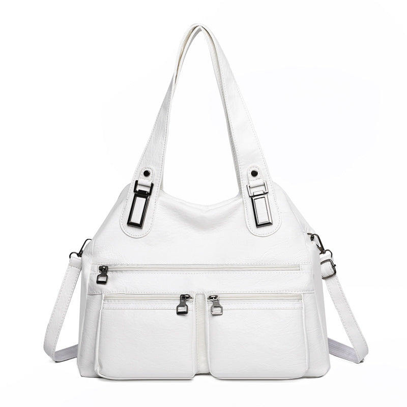 Women's Retro Trendy Mother Solid Color Bags
