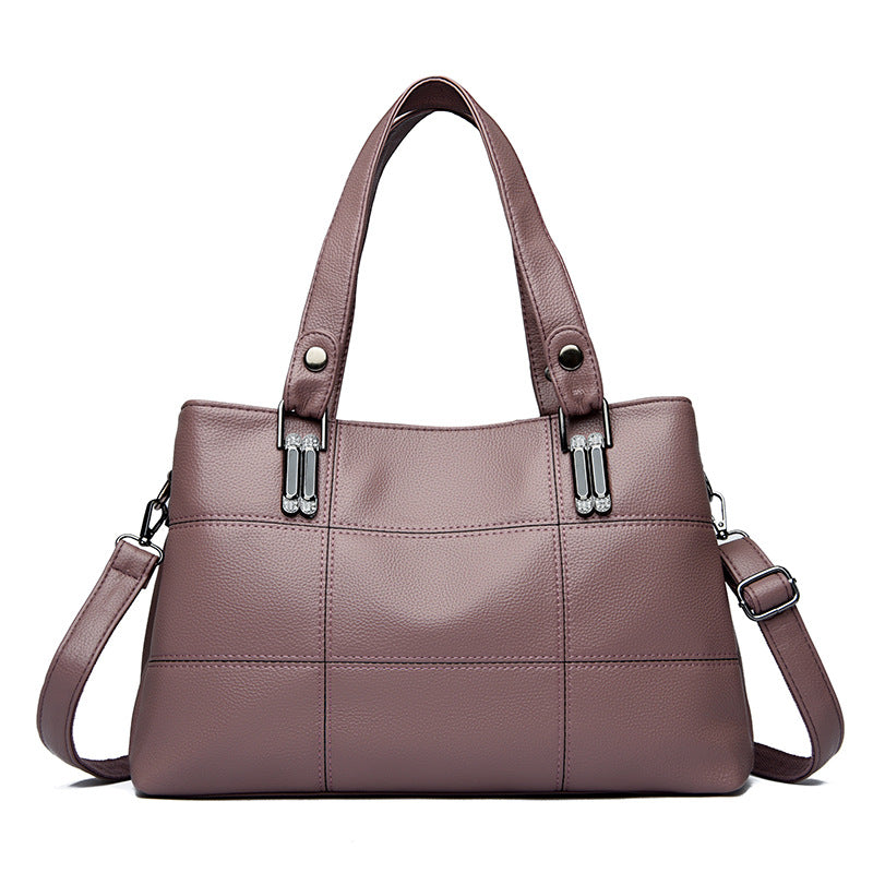 Women's Large Capacity Totes Quality Embroidery Thread Plaid Tote Bag