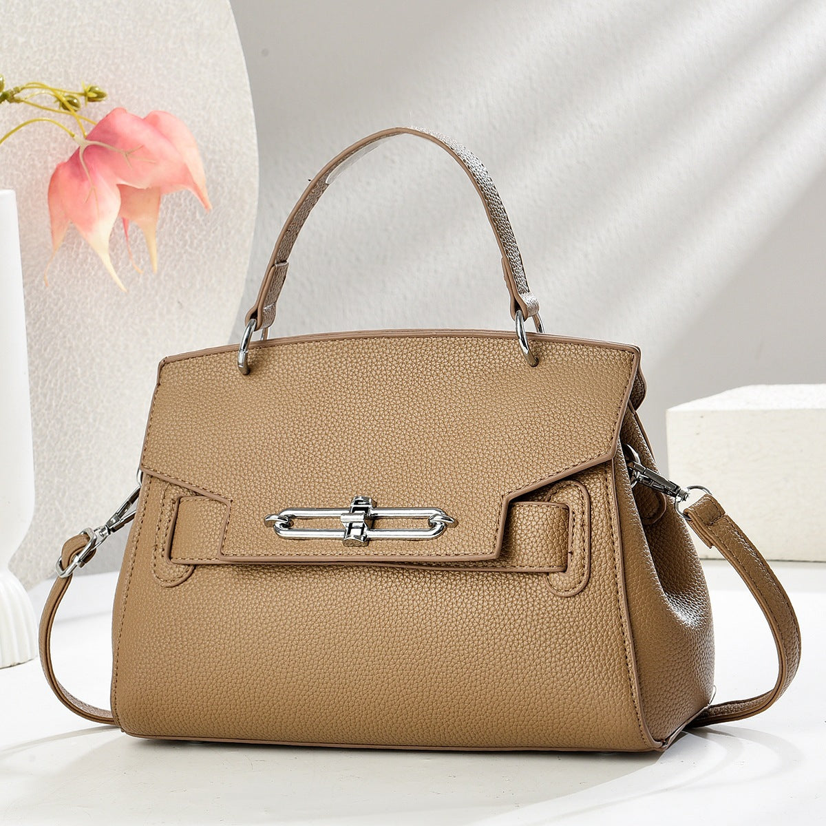 Women's High Texture Lychee Pattern Trendy Commute Leisure Women's Shoulder Bag