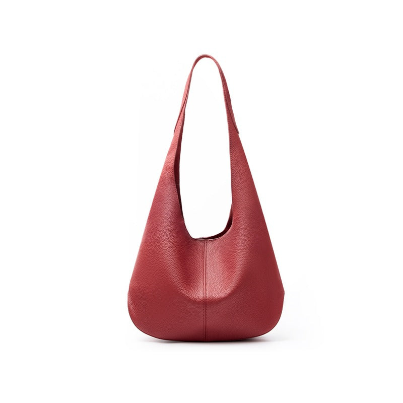 Women's Underarm Versatile Style First Layer Cowhide Commuter High-grade Tote Bag