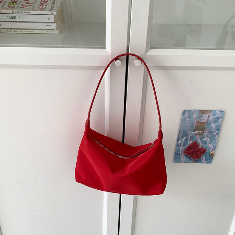 Women's Simple Pure Color Design Commuter Nylon Women's Handbag