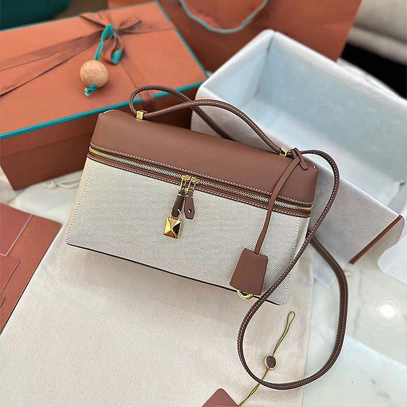 Women's Lunch Box Genuine Leather Niche Cowhide Women's Shoulder Bag