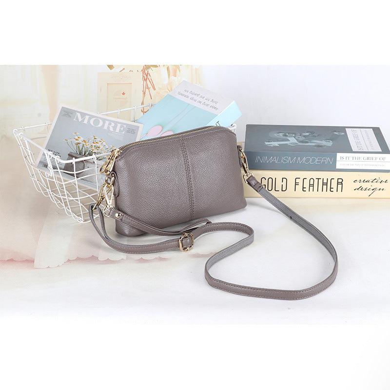 Women's Clutch Fashion Genuine Leather Korean Style Versatile Shoulder Bags