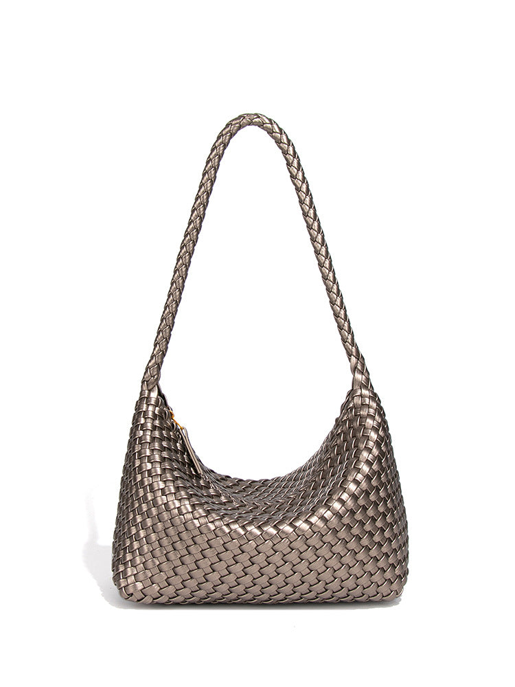Women's High Sense Niche Woven Fashion Underarm Simple Portable Women's Handbag