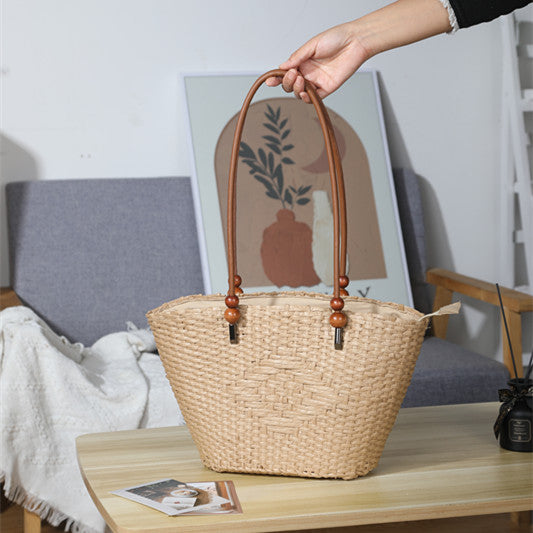 Women's Woven Summer Seaside Beach Portable Large Capacity Shoulder Bags