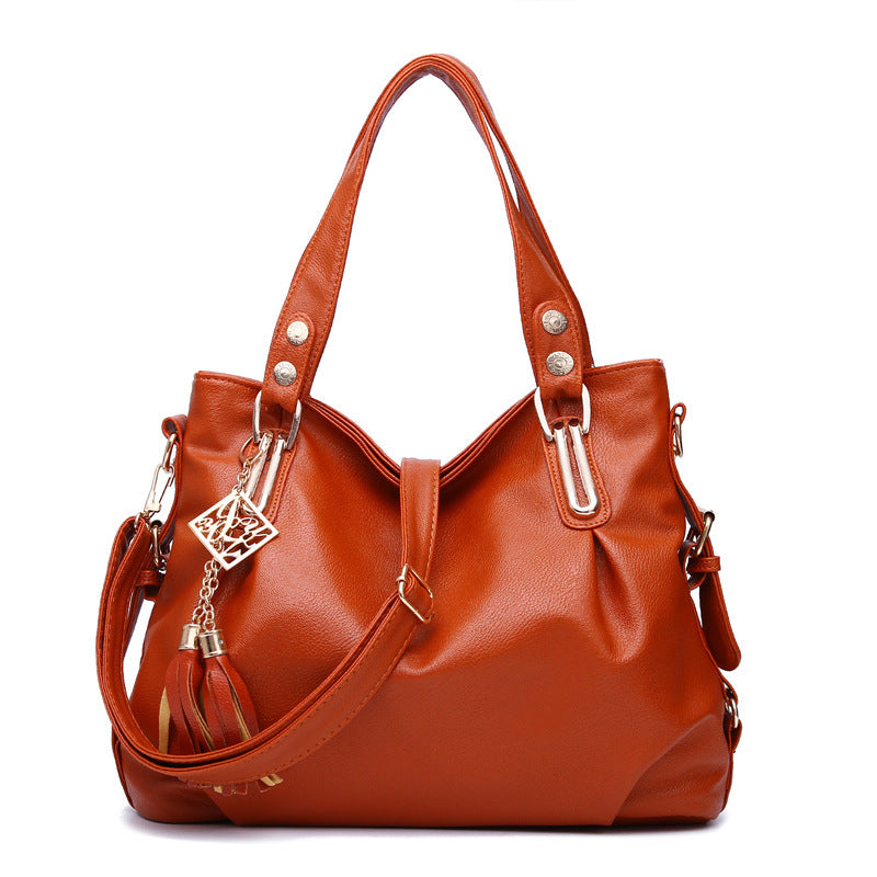 Large Capacity Soft Leather Fashion Mom Bags