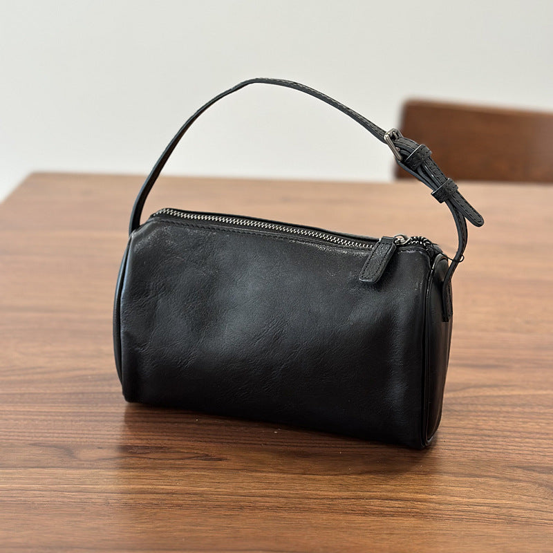 Mini Genuine Leather Female Hand Vegetable Tanned Cowhide Spring Pencil Women's Handbag