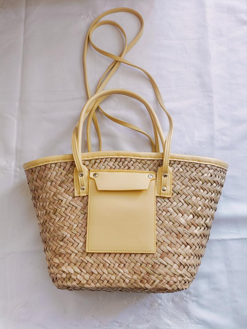 Plants Woven Big Straw Fashion Document Bags