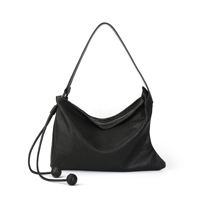 Commuter Idle Style Asymmetric Design Bubble Pattern Soft Underarm Bag