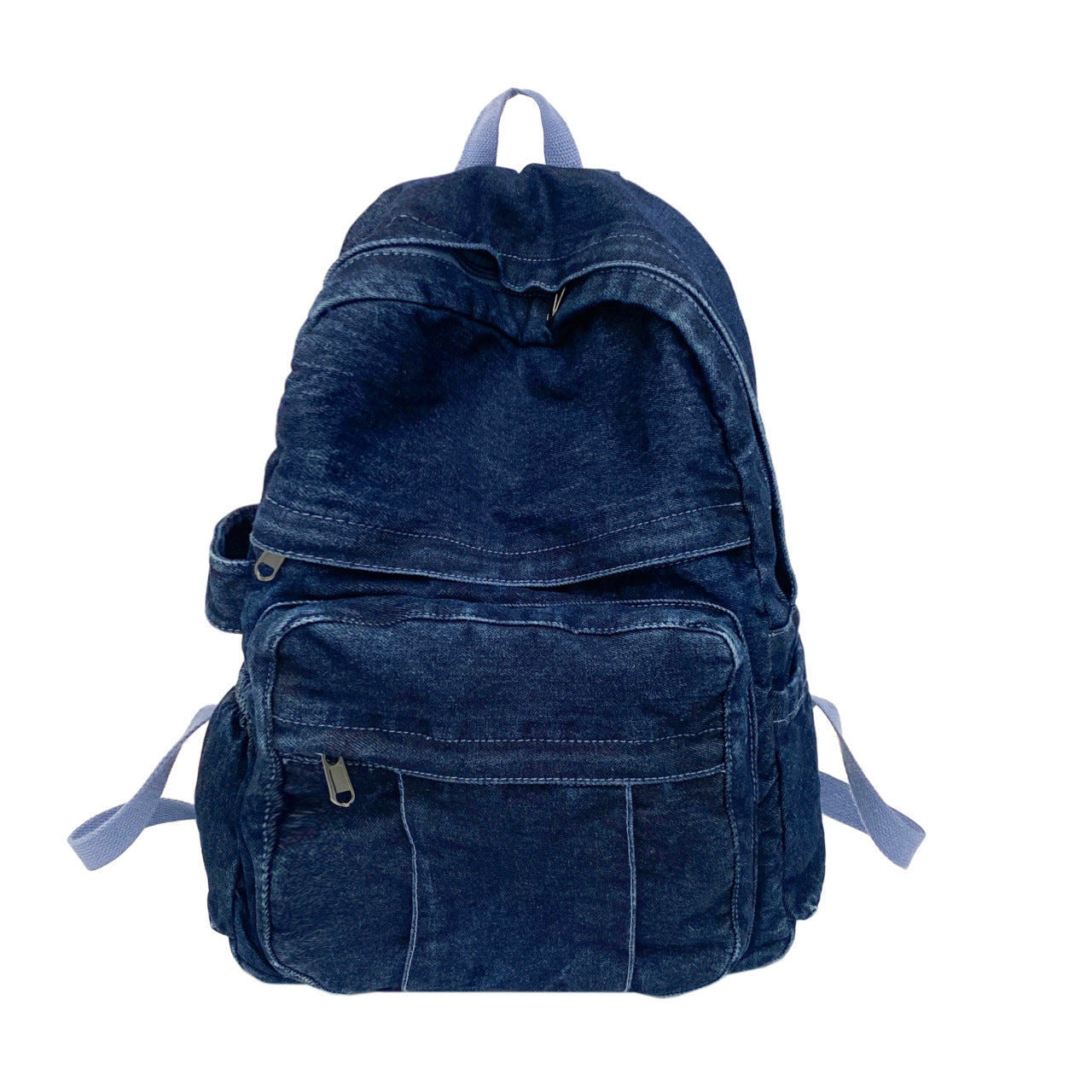 Simple Retro Denim Female Large Capacity Pure Color Women's Backpack