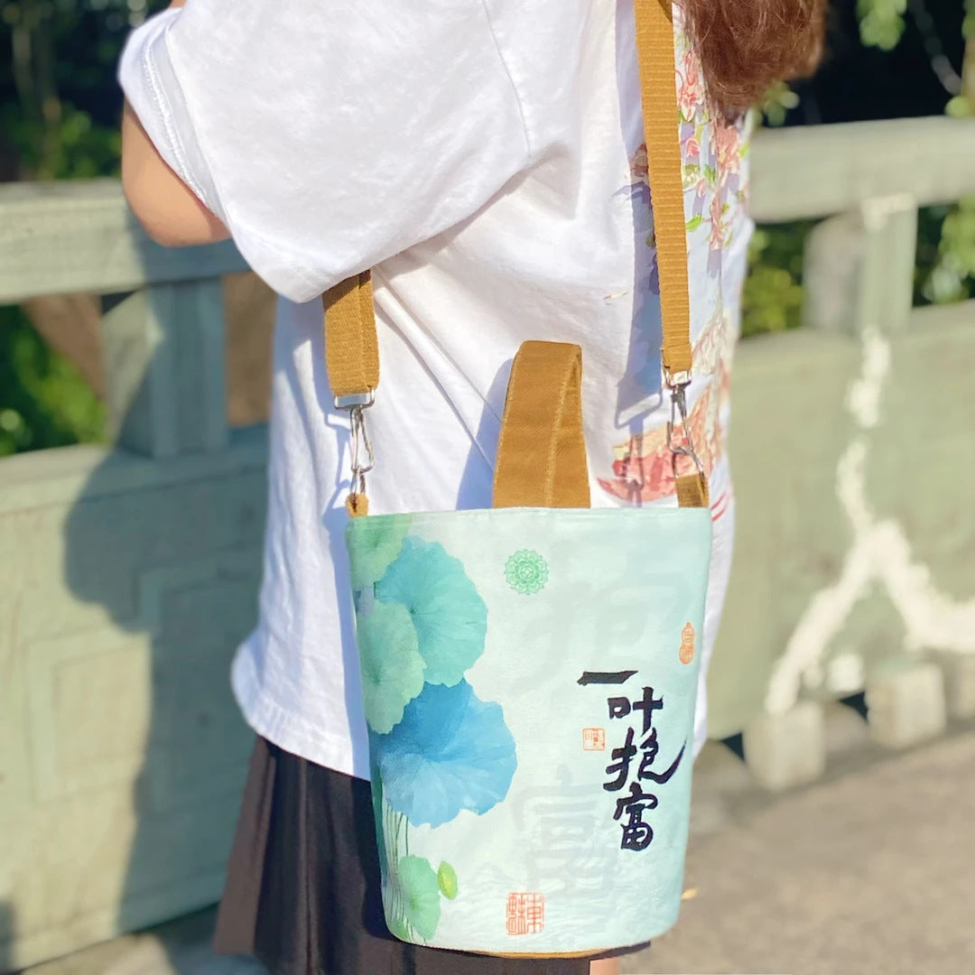 Summer District Cultural Creative Canvas One Four Bucket Bag