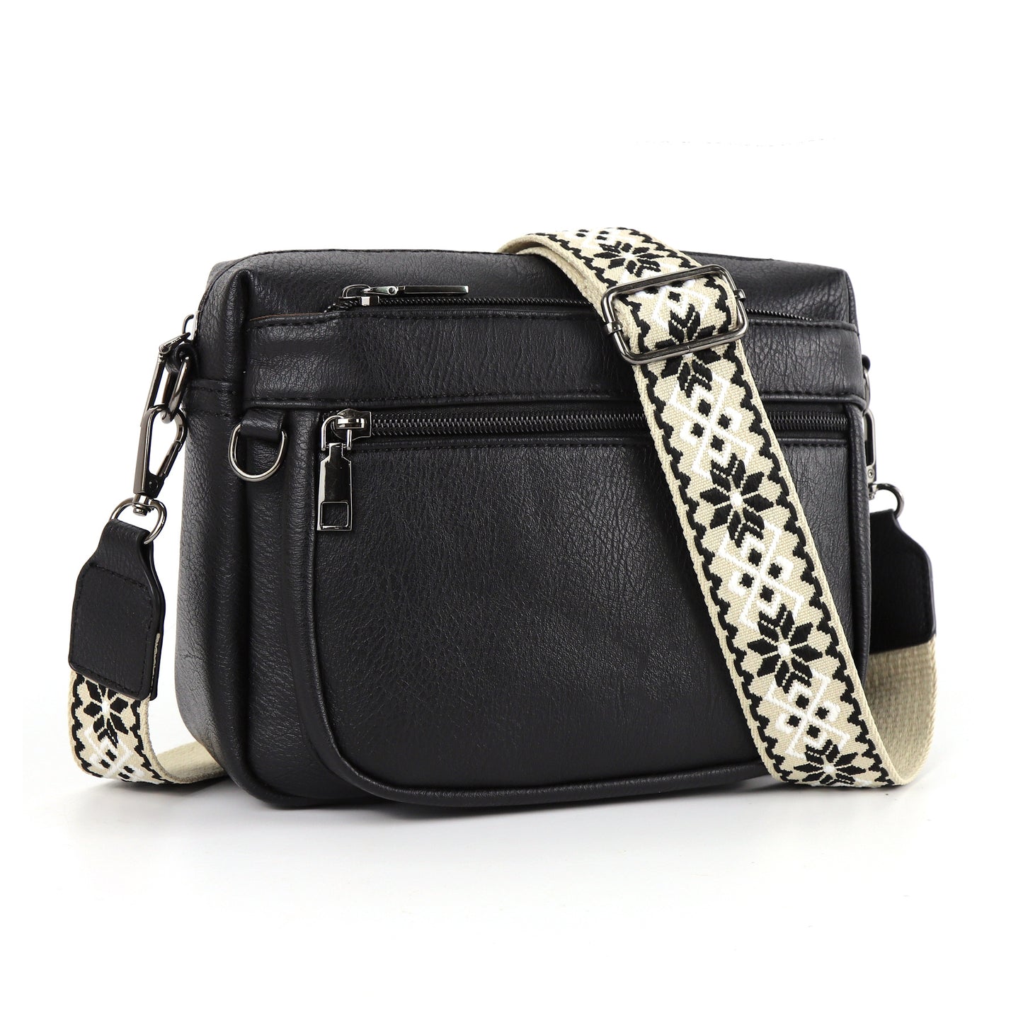 Color Matching Multifunctional Zipper Adjustable Strap Purses