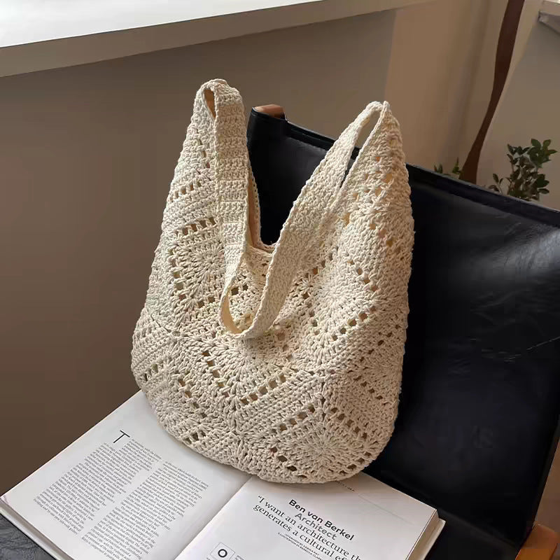 Sunflower Woven Seaside Cotton Thread Everyday Joker Beach Mori Style Bags