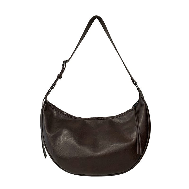 Soft Trendy Retro Wandering Dumpling Male Motorcycle Men's Messenger Bag
