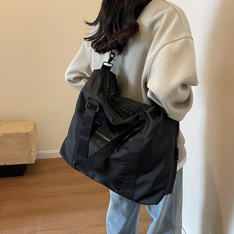 Black Oxford Cloth Short Distance Large Capacity Tote Bag
