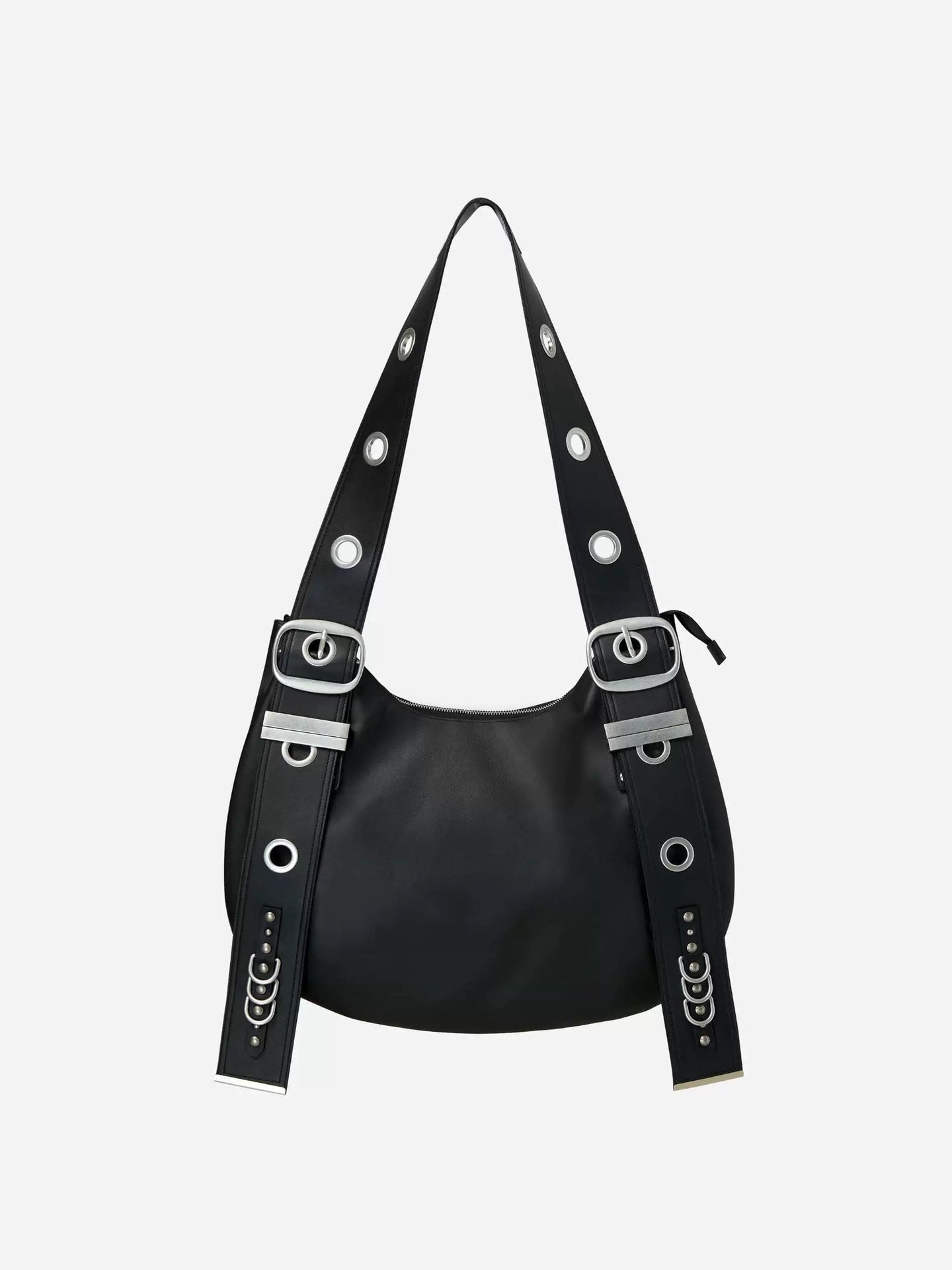 Style Spring Retro Round Hole Punk Motorcycle Women's Shoulder Bag