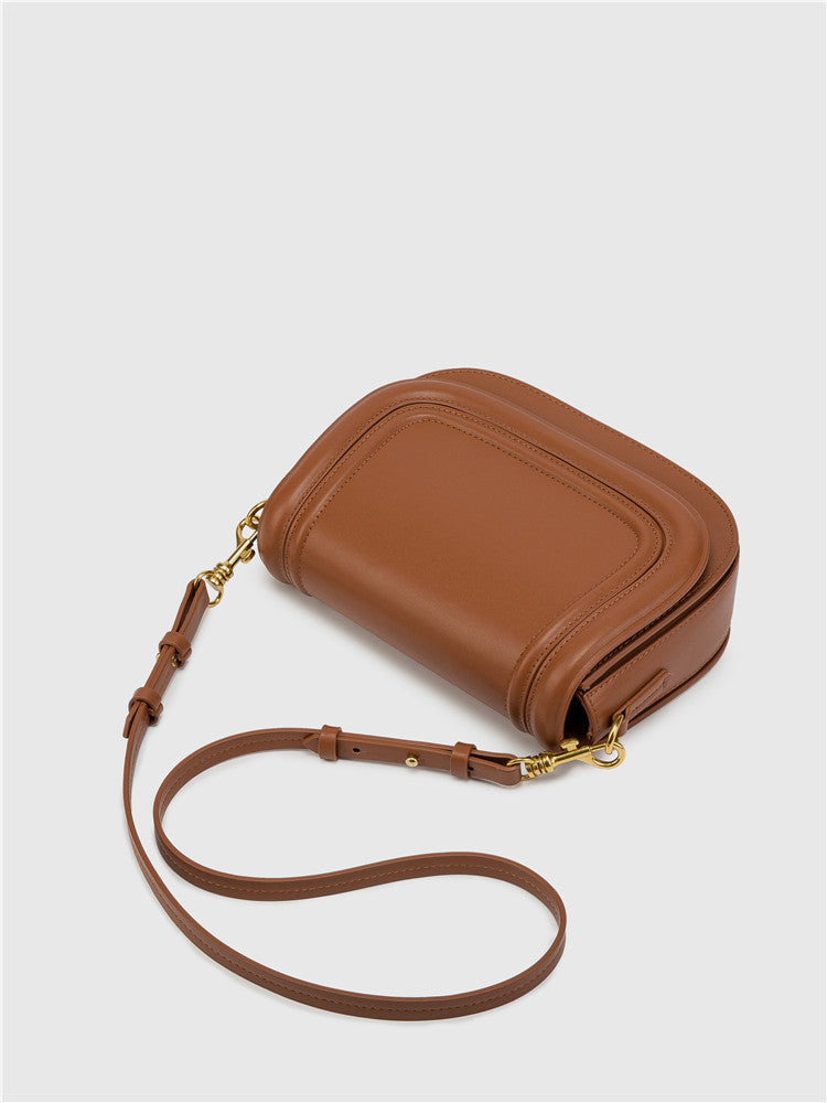 Women's Saddle Fashion Broadband Contrast Color Canvas Women's Messenger Bag