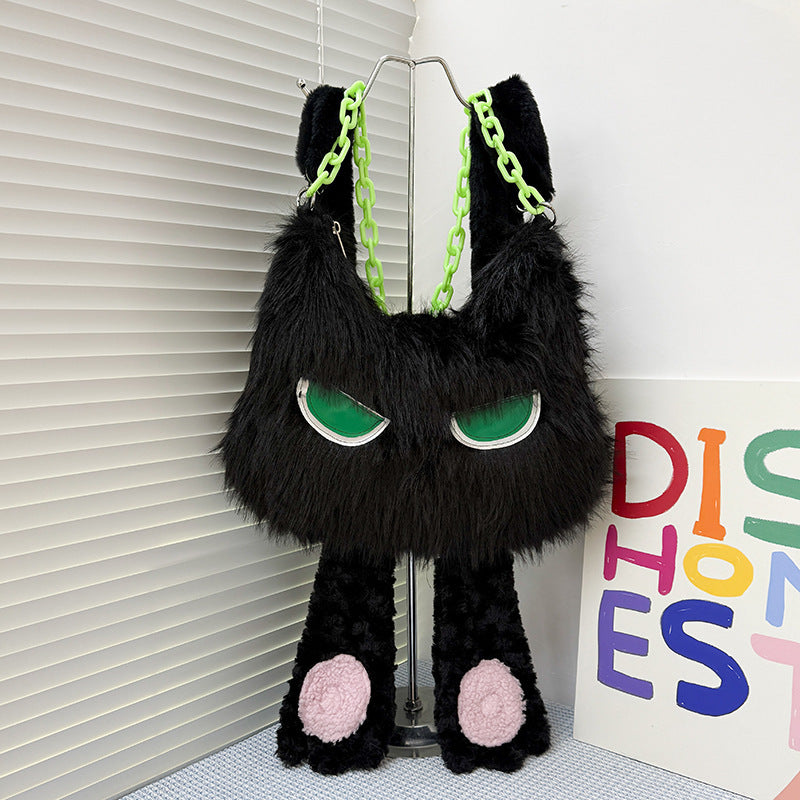 Cute Face Cover Unique Creative Funny Winter Young Underarm Bag