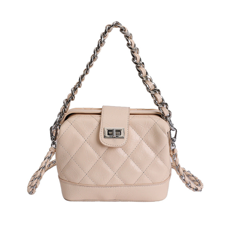 Spring High-grade Retro Minority Portable Korean Fashion Rhombus Women's Shoulder Bag