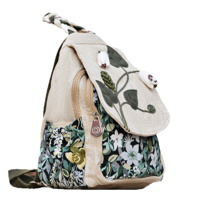 Antique Ethnic Style Cloth Lightweight Literary Women's Backpack