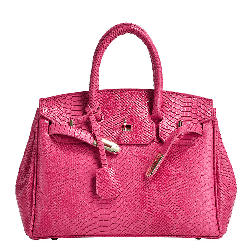 Women's Crocodile Pattern Platinum Oblique Large Capacity Women's Messenger Bag