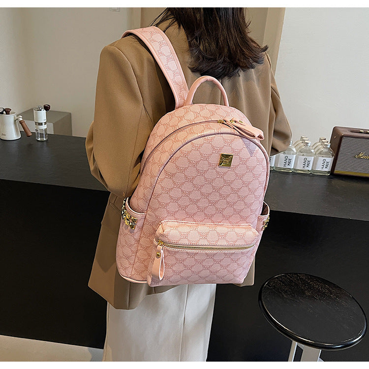 Women's High-grade Printed Large Capacity Fashion Commuter Leisure Backpack