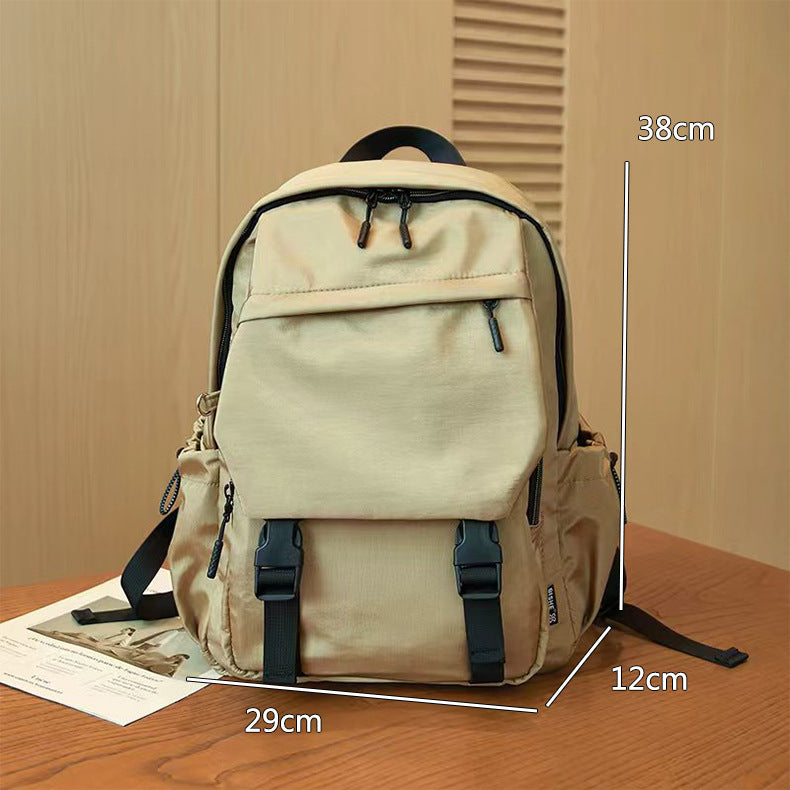 Women's Korean Style Nylon Large Capacity Flip High Women's Backpack