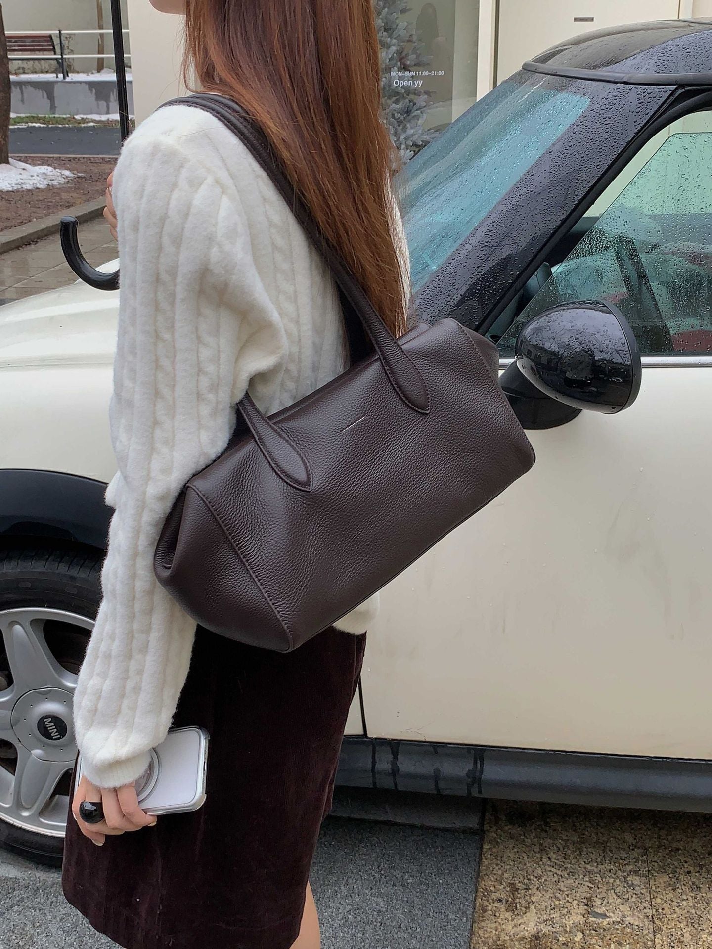 Leather Boston Bowling For All Match Commuter Large Bags
