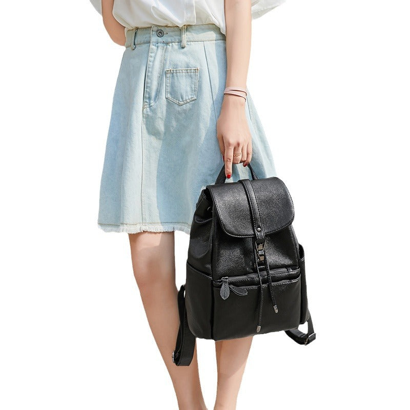 Women's Youth Fashion Summer Korean Simple Large Backpacks