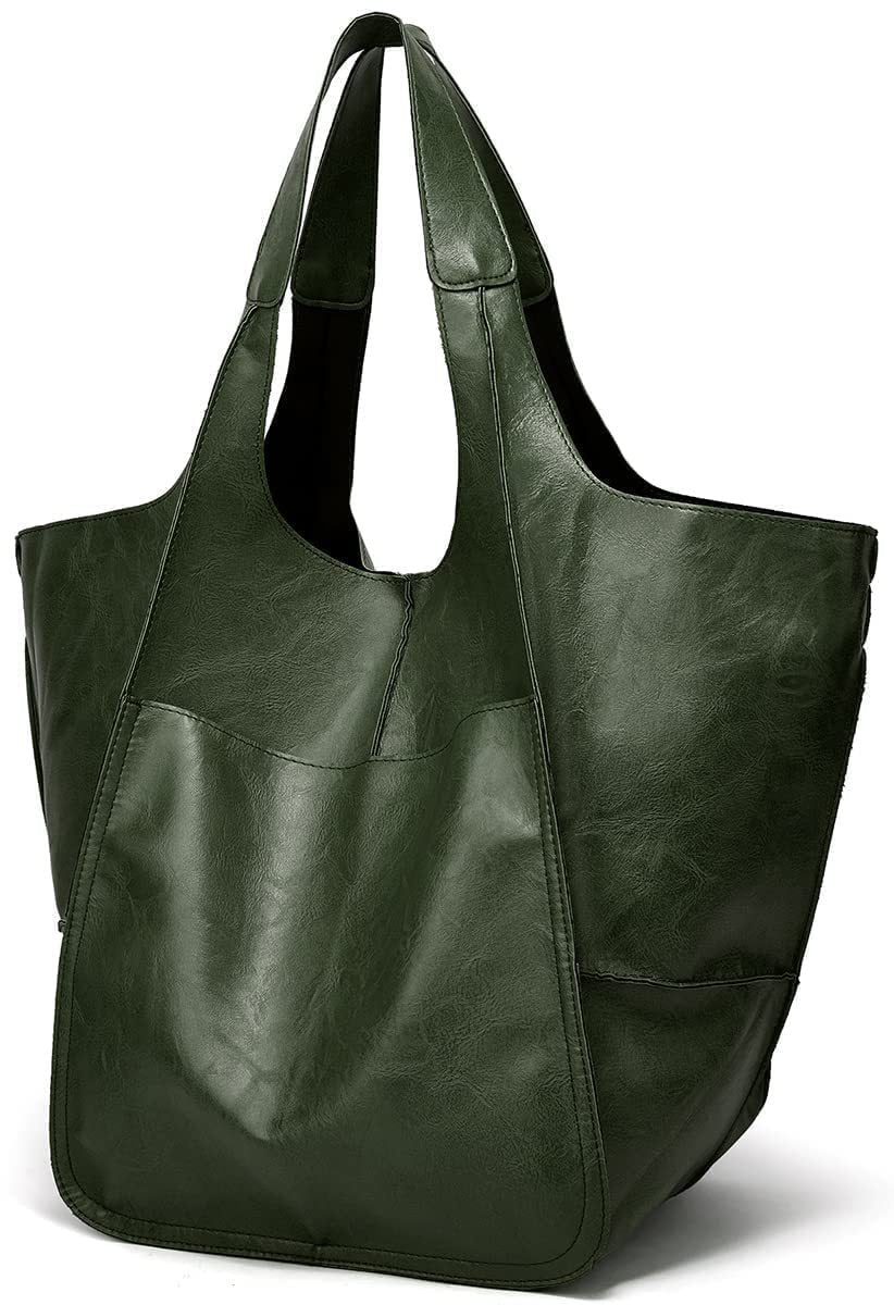 Women's Retro Simple Big Soft Leather Large Capacity Bags